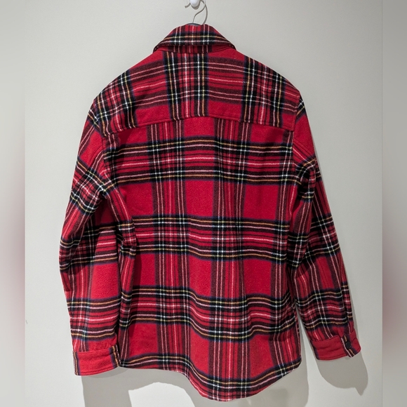 Frank And Oak Red Plaid Button-Up Shacket - Picture 2 of 6